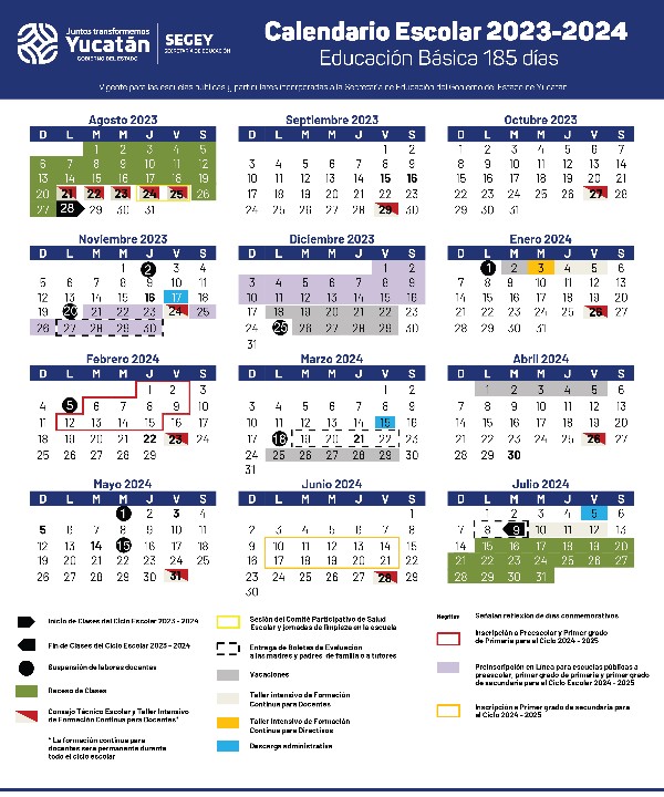 Será de 185 días el Calendario Escolar para el ciclo 20232024
